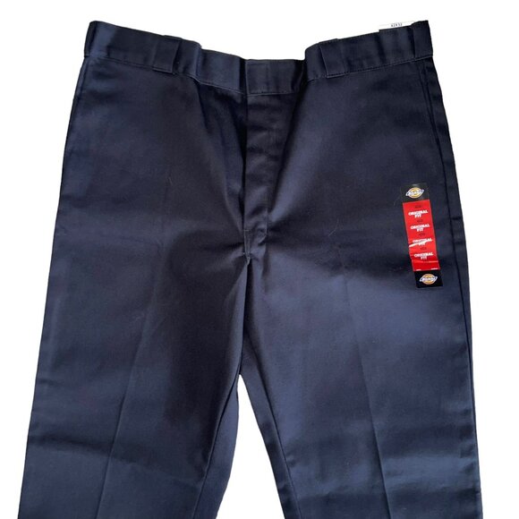 NWT Dickies 874 Original Fit Black Work Pants Mens 42 32 Wrinkle Resistant Creas - Picture 3 of 8